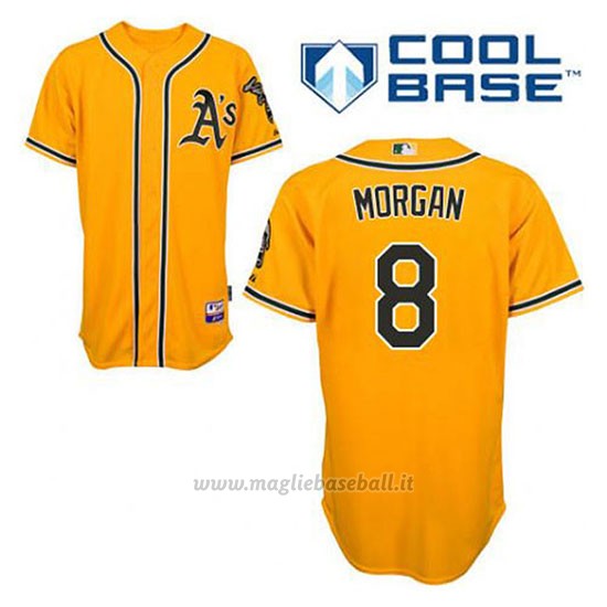 Maglia Baseball Uomo Oakland Athletics Joe Morgan 8 Or Alterner Cool Base